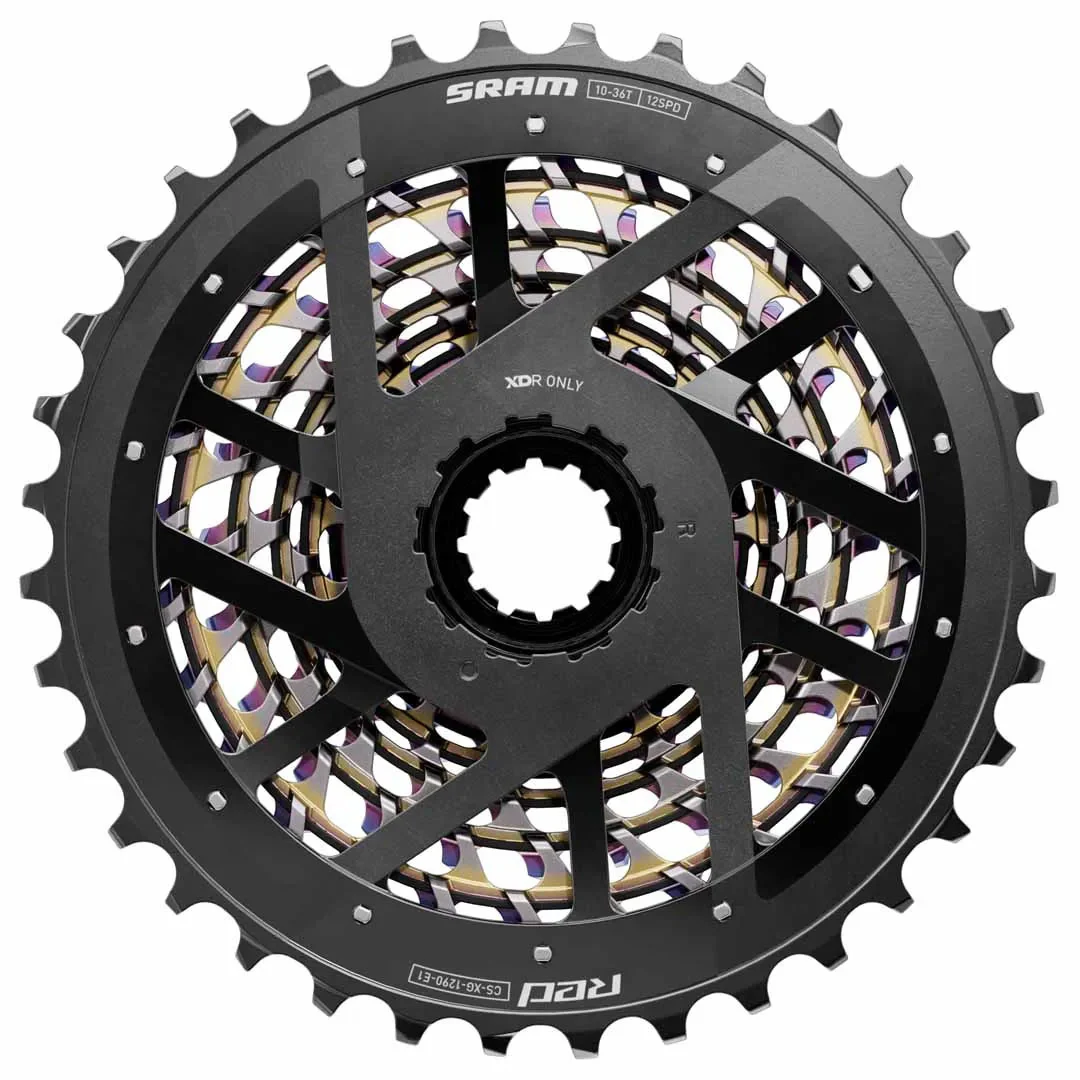 SRAM Red E1 XG-1290 10-36 12 Speed Cassette Rainbow - Image 3
